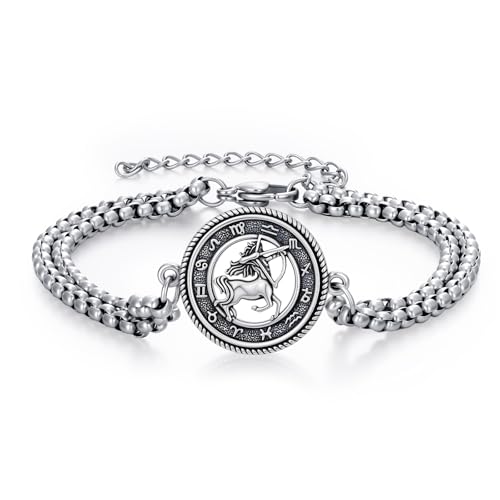 PARYFO Sternzeichen-Armband für Männer 925 Sterling Silber Sternzeichen Schütze Armband von PARYFO