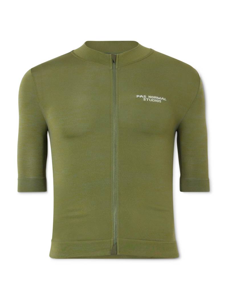 PAS NORMAL STUDIOS - Escapism Logo-Print Cycling Jersey - Men - Green - XS von PAS NORMAL STUDIOS