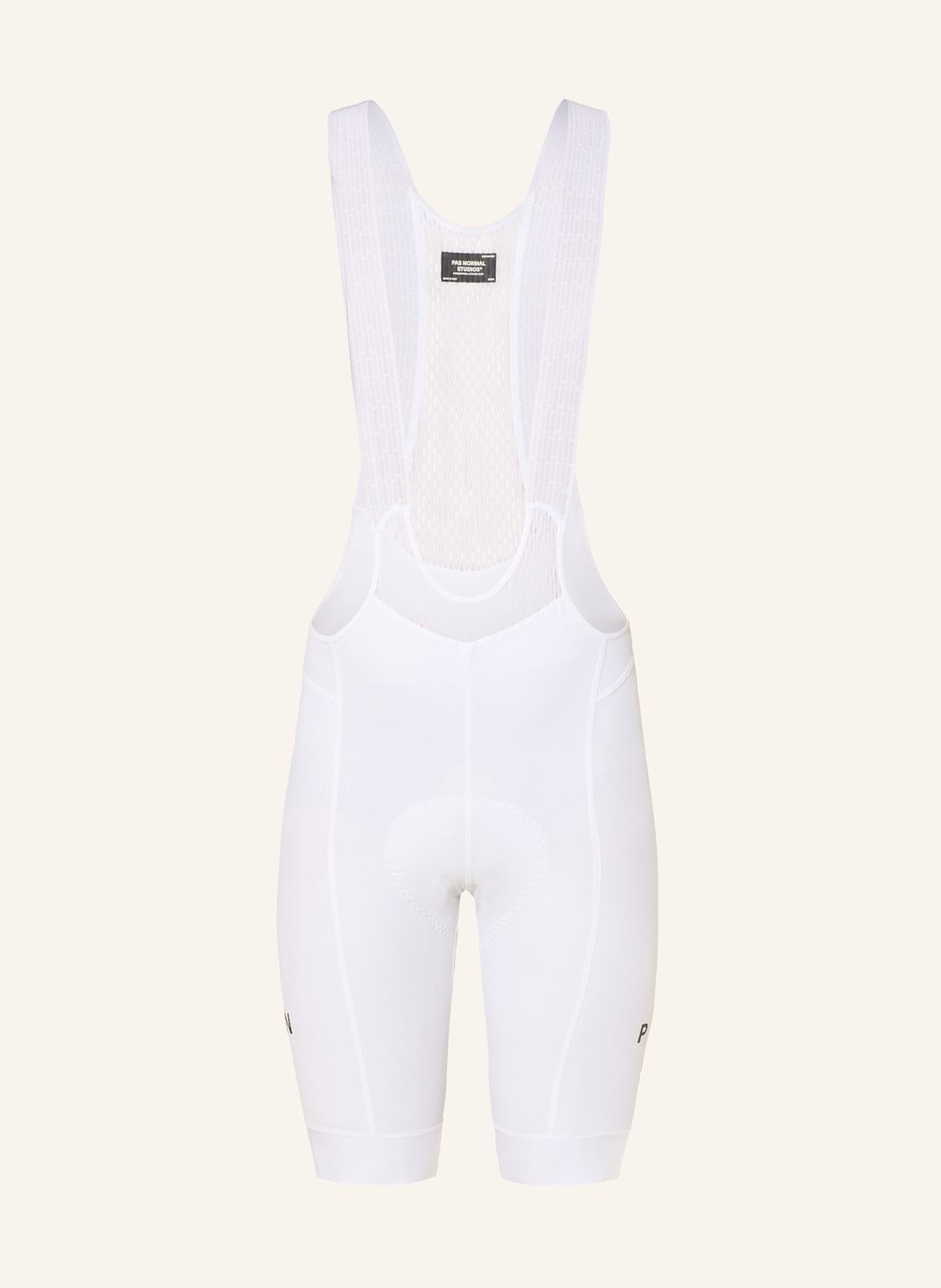 Pas Normal Studios Radhose Mechanism Bibs Mit Trägern Und Gepolstertem Einsatz weiss von PAS NORMAL STUDIOS