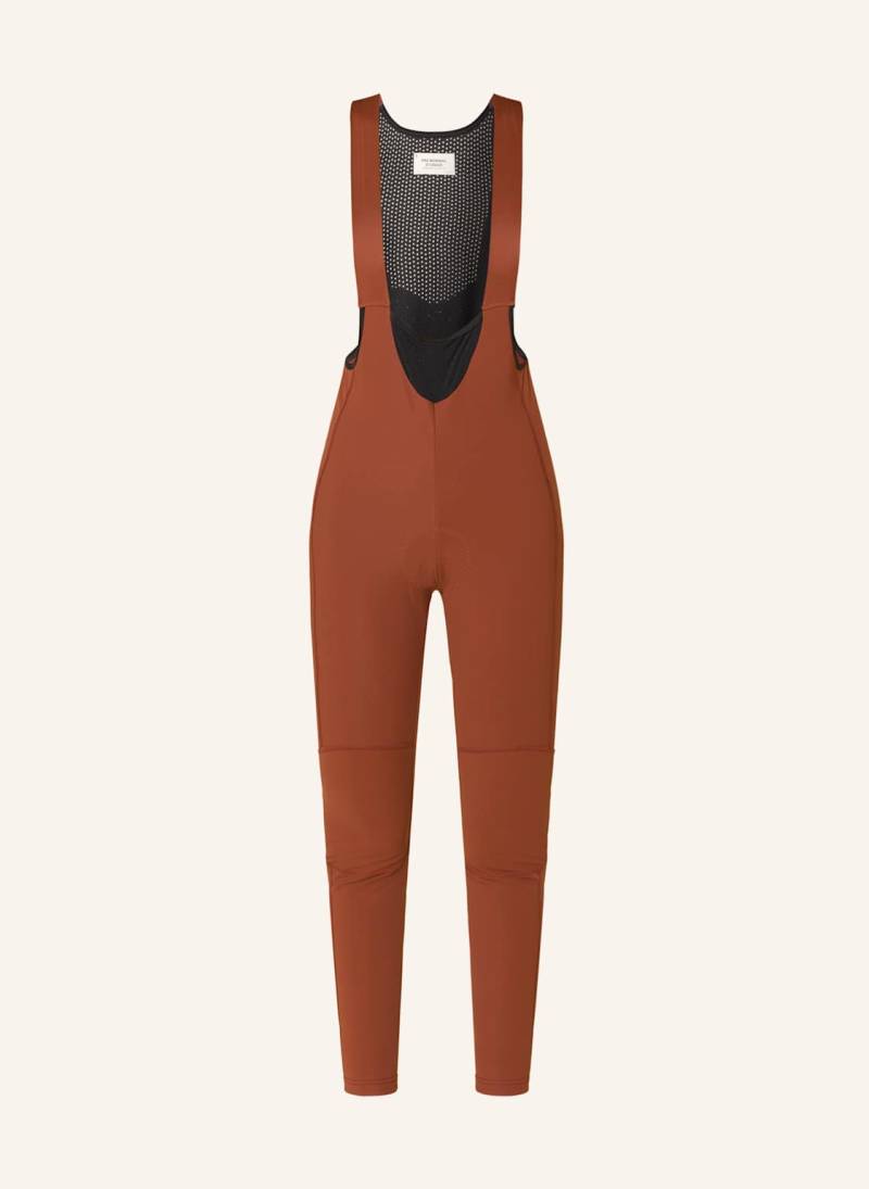 Pas Normal Studios Softshell-Radhose Mechanism Mit Trägern Und Gepolstertem Einsatz orange von PAS NORMAL STUDIOS