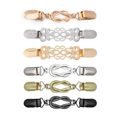 PASDUCHAS 6 Stück Kleider-Clips, Kleider-Clips, Cardigan-Pullover-Clips für Kleider von PASDUCHAS