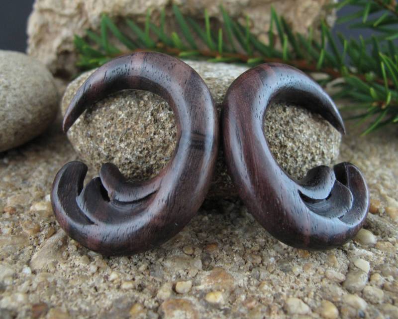 Ein Paar 0G Ausgezeichnete Holz Stammes-Messgerät, Bio-Ohr-Messgerät, Körper Piercing Schmuck L4284 von PASIRPUTIH