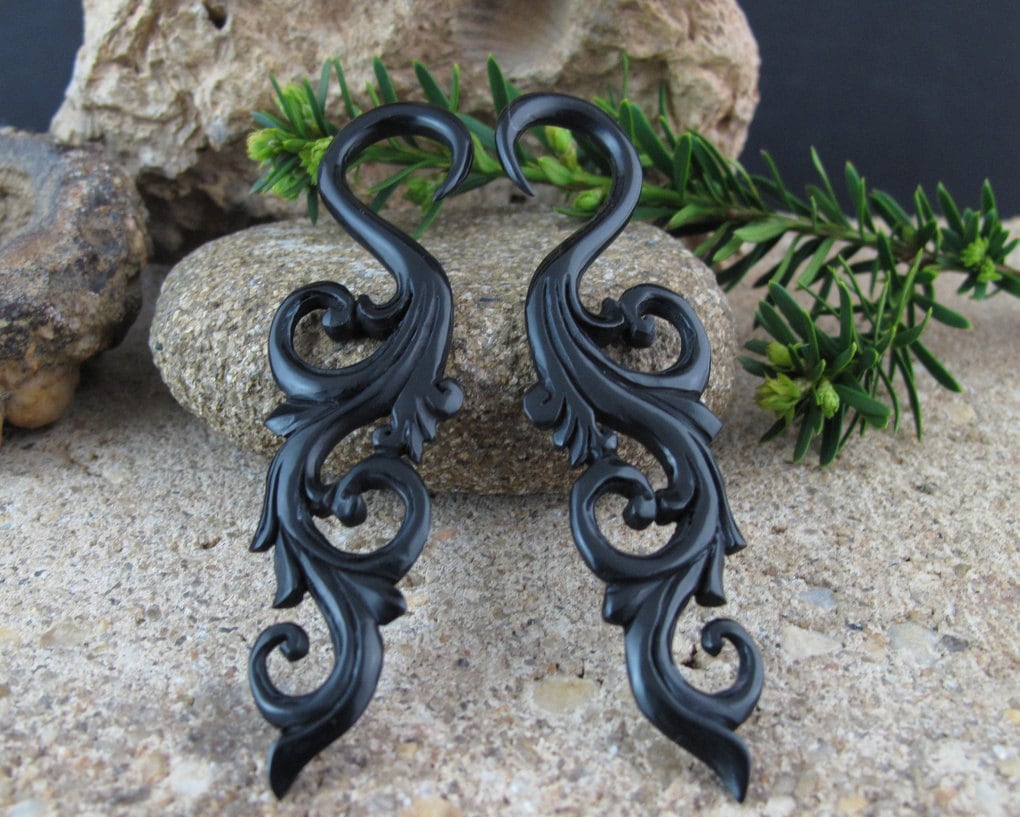 Ein Paar 10G | 2, 5 Mm Echte Büffelhorn Piercings L4054 von PASIRPUTIH