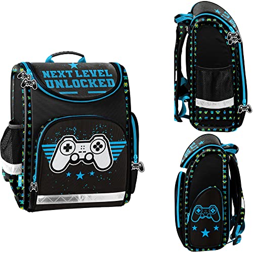 PASO Children's Gym Bag 36 x 32 cm Next Level Gaming Black/Blue von PASO