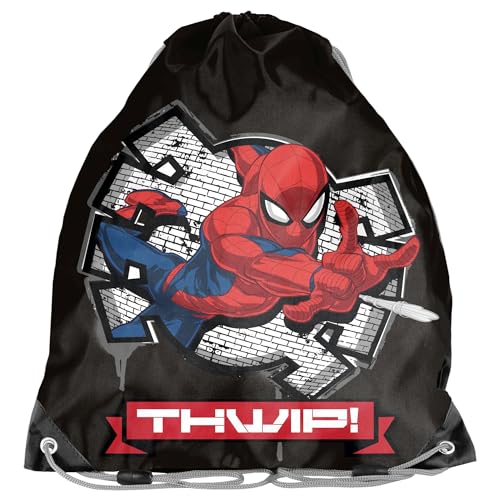 PASO Kinder Turnbeutel/Sportbeutel 36x32 cm - Spider-Man von PASO