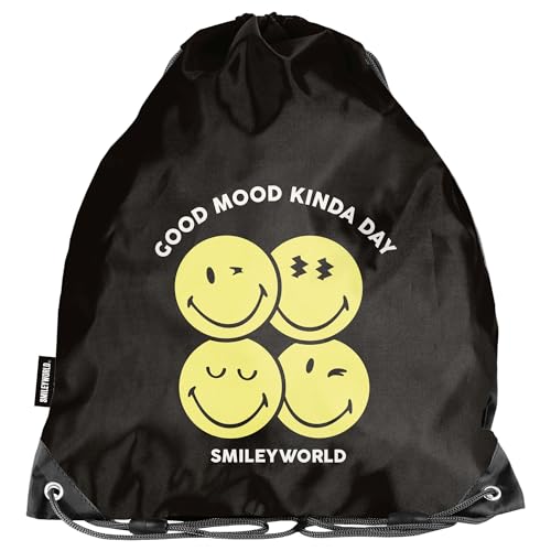 PASO Kinder Turnbeutel Sportbeutel 36x32 cm - Smiley von PASO