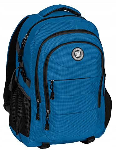 PASO Rucksack wasserdicht für Damen, Herren und Jungen 30 Liter Bequem Ergonomisch Schulrucksack Wanderrucksack (Blau) von PASO