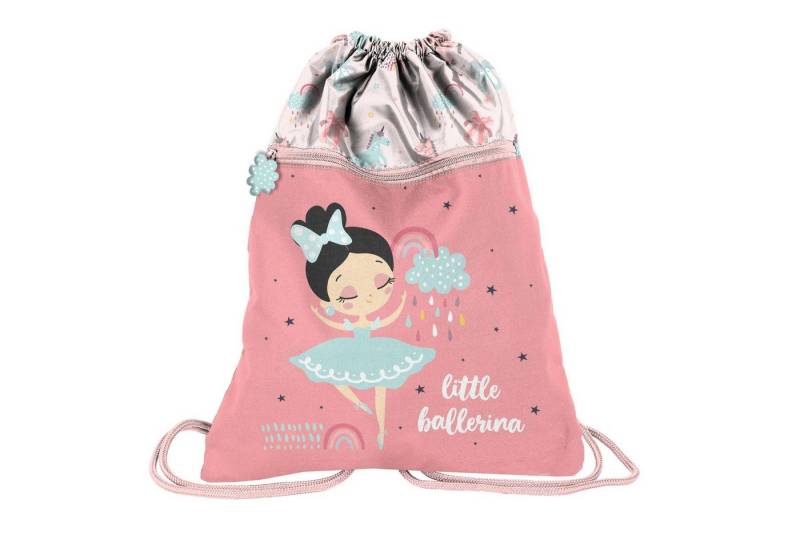 PASO Turnbeutel Premium Kinder Turnbeutel / Sportbeutel / Rucksack 43x34 cm (Motiv BALLERINA) von PASO