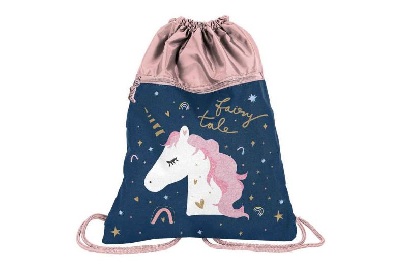 PASO Turnbeutel Premium Kinder Turnbeutel / Sportbeutel / Rucksack 43x34 cm (Motiv EINHORN) von PASO