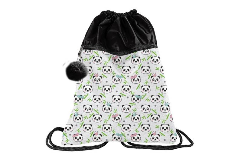 PASO Turnbeutel Premium Kinder Turnbeutel / Sportbeutel / Rucksack 43x34 cm (Motiv PANDA II) von PASO