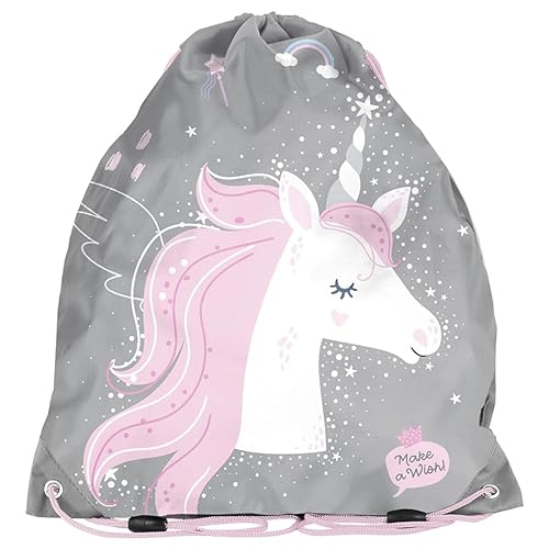 PASO Unisex Kids Unicorn Sporttasche mit Kordelzug, Mehrfarbig von PASO