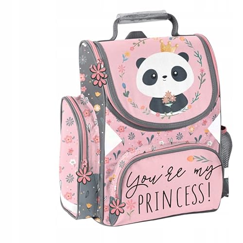 Schulranzen Panda für Mädchen - Grundschule Ranzen mit reflektierenden Elementen - Ergonomische Schulrucksack für Kinder - Aus wasserdichtem Material von PASO