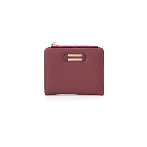 PASPRT Geldbörsen für Damen Mode Designer Kleine Brieftasche für Frauen Kartenhalter Reißverschluss Münze Geldbörsen Damen Slim Brieftasche Hohe Qualität Weibliche Geldbörse (Color : Red) von PASPRT
