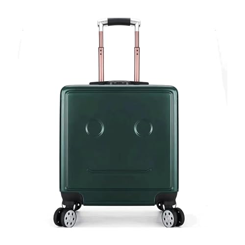 PASPRT Handgepäck, kleines Reisegepäck, Hartschalenkoffer, Gepäck mit Zahlenschloss, Kinder- und Erwachsenengepäck, Verstellbarer Trolley-Gepäck (Green) von PASPRT