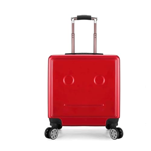 PASPRT Handgepäck, kleines Reisegepäck, Hartschalenkoffer, Gepäck mit Zahlenschloss, Kinder- und Erwachsenengepäck, Verstellbarer Trolley-Gepäck (Red) von PASPRT
