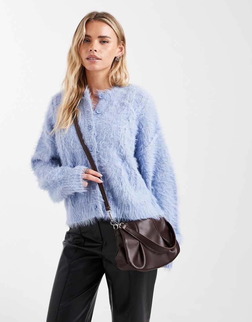 PASQ - Umhängetasche in Braun mit Umschlag und Raffung-Brown von PASQ