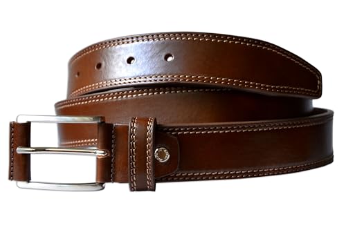PASQUALE CUTARELLI Herren Gürtel aus Italienischem Leder Fango 110cm von PASQUALE CUTARELLI