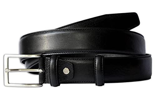 PASQUALE CUTARELLI Mens Plain Smooth Italian Leather Belt Schwarz 100cm PASQUALE CUTARELLI Mens Plain Smooth Italian Leather Belt Schwarz 100cm von PASQUALE CUTARELLI