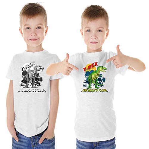 PASSAPAROLA, Solar-T-Shirt für Kinder, wechselt die Farbe in der Sonne, Kinder-T-Shirt mit Rundhalsausschnitt, 100 % Baumwolle, 150 g/m², Weiß 6-8 Jahre von PASSAPAROLA