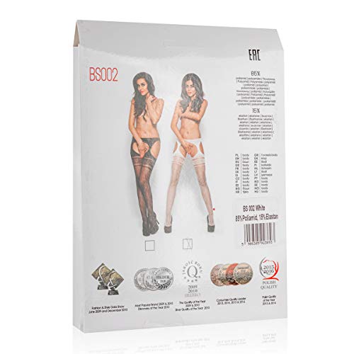 PASSION WOMAN Damen Strumpfhose-Bs002 Strumpfhose, White, Einheitsgröße von Passion