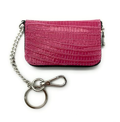 Schlüsselanhänger mit Kette - Multifunktional - Etui - Echtes Leder - Hergestellt in Italien von PASSIONE