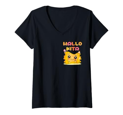 Damen EINGEWÖHNUNGSWOCHEN Kita Junge MAULTASCHEN MÄDCHEN KITAKIND T-Shirt mit V-Ausschnitt Damen EINGEWÖHNUNGSWOCHEN Kita Junge MAULTASCHEN MÄDCHEN KITAKIND T-Shirt mit V-Ausschnitt von PASTA FOOD RECIPE COLLECTION