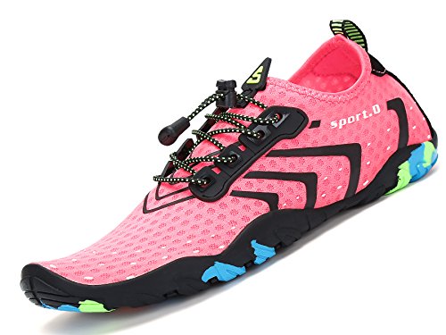 PASTAZA Wasserschuhe Schwimmschuh Schnell Trocknend Badeschuhe Strandschuhe Wassersport Schuhe für Damen Frauen Rosa, 37 EU von PASTAZA