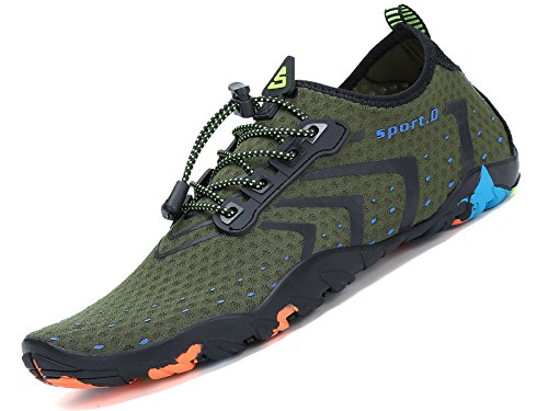 PASTAZA Wasserschuhe Schwimmschuh Schnell Trocknend Badeschuhe Strandschuhe Wassersport Schuhe für Herren Damen Unisex,Grün,37 EU von PASTAZA