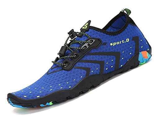 PASTAZA Wasserschuhe Schwimmschuh Schnell Trocknend Badeschuhe Strandschuhe Wassersport Schuhe für Herren Damen Unisex Blau, 36 EU von PASTAZA