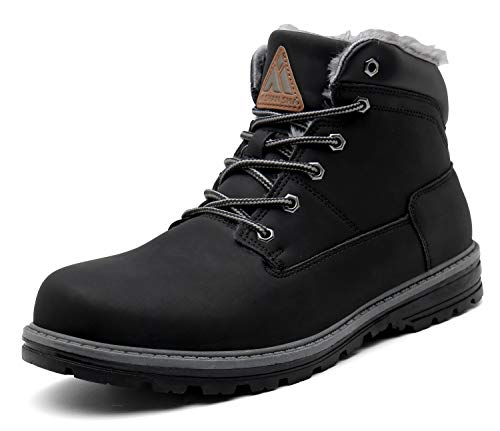 PASTAZA Winterstiefel Damen Wasserdicht Gefütterter Winterschuhe Herren Boots Schwarz 36 von PASTAZA