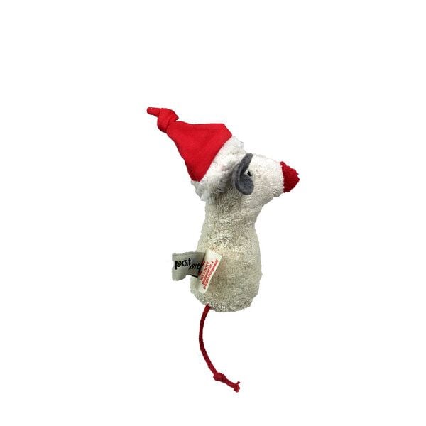 Pat und Patty Kuscheltier Greifling mit Rassel "Weihnachtsmaus" , 100 % Baumwolle-kbA von Pat und Patty