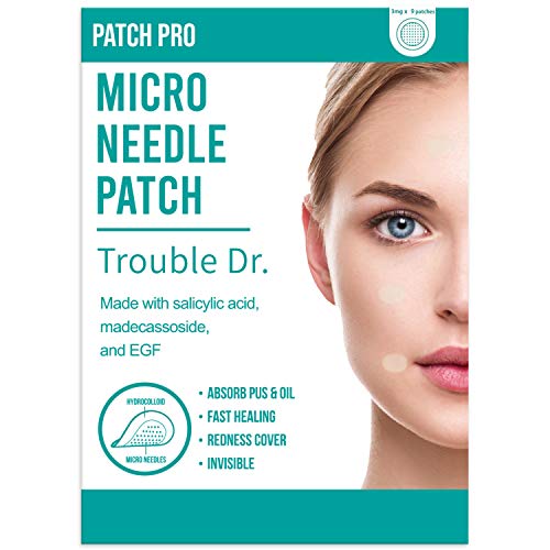 PATCH PRO MICRO NEEDLE PATCH Trouble Dr. 9 stk, Microneedle pickel patches, Akne Pflaster, Spot treatment, Fleck, Schönheitsfehler und Makel behandlung, unsichtbare zit patches mit Hydrokolloid von PATCH PRO