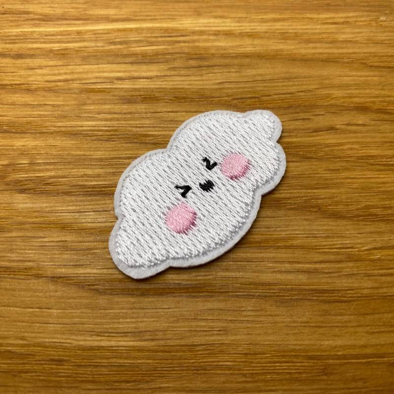 Kleine Wolke Patch Zum Aufbügeln Ca. 4 X 2cm - Pups Wetter Sonne Weltraum Alien Backpacking Entdecker Reisen von PATCHERIA