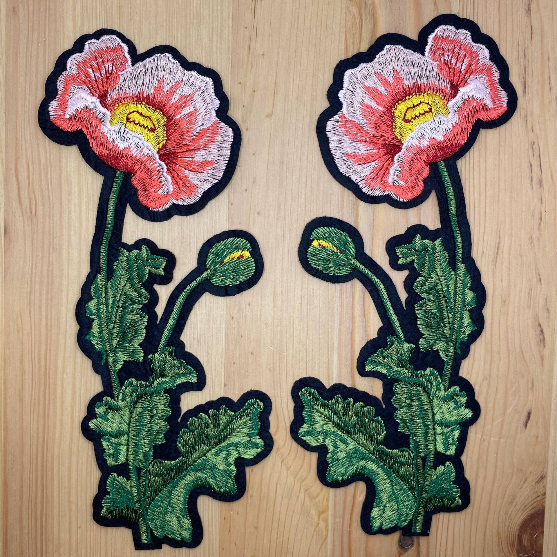 Mohn Blumen Patch Zum Aufbügeln - Ca. 21, 5 X 8cm Kleid Sommer Hochzeit Brautjungfer Party Blüte Floral Diy Cottagecore Mohn Blumen Patch Zum Aufbügeln - Ca. 21, 5 X 8cm Kleid Sommer Hochzeit Brautjungfer Party Blüte Floral Diy Cottagecore von PATCHERIA