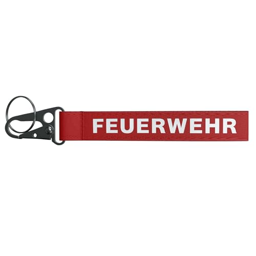 Patch Force - Schlüsselanhänger Feuerwehr (rot) - Schlüsselband mit Karabiner/Haken - Als Zubehör, Ausrüstung oder Geschenk für Feuerwehrmänner und - frauen, Kinder oder Sammler - Keychain von Patch Force