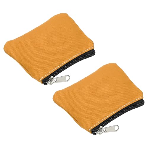 PATIKIL 3,5" x 4,7" Münzbeutel, 2er-Pack Wechselgeldbeutel Kleine Organizer-Taschen mit Reißverschluss aus Canvas für Zuhause, Gelb PATIKIL 3,5" x 4,7" Münzbeutel, 2er-Pack Wechselgeldbeutel Kleine Organizer-Taschen mit Reißverschluss aus Canvas für Zuhause, Gelb von PATIKIL