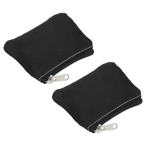 PATIKIL 3,5" x 4,7" Münzbeutel, 2er-Pack Wechselgeldbeutel Kleine Organizer-Taschen mit Reißverschluss aus Canvas für Zuhause, Schwarz PATIKIL 3,5" x 4,7" Münzbeutel, 2er-Pack Wechselgeldbeutel Kleine Organizer-Taschen mit Reißverschluss aus Canvas für Zuhause, Schwarz von PATIKIL