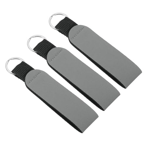 PATIKIL 3 Stück Schwimmender Neopren Schlüsselanhänger Grau Sublimation Rohlinge Schlüsselanhänger Schwimmend Schaumstoff Schlüsselanhänger Boot Segeln Kajak Wassersport Schwimmen von PATIKIL