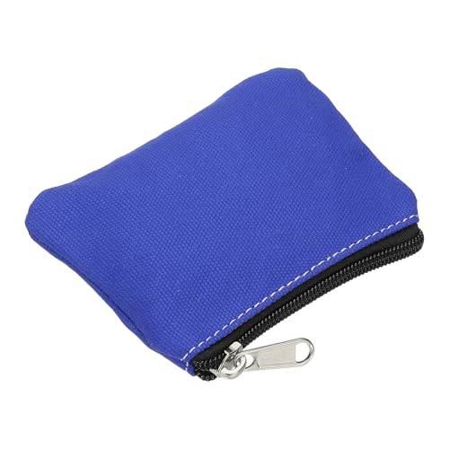 PATIKIL 3" x 5" Münzbeutel, Wechselgeldbörsen Kleine Organizer-Taschen mit Reißverschluss aus Canvas für Zuhause, Marineblau von PATIKIL