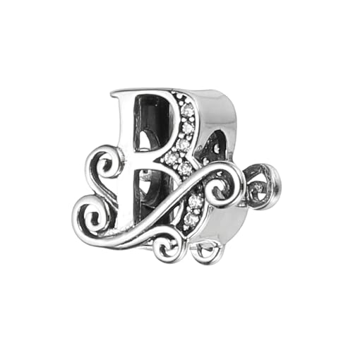 PATIKIL 925 Sterling Silber Buchstabenanhänger, Alphabet B Buchstaben Perlenanhänger Initialbuchstaben für Armbänder Halskette DIY Schmuck Geschenk, Silberton PATIKIL 925 Sterling Silber Buchstabenanhänger, Alphabet B Buchstaben Perlenanhänger Initialbuchstaben für Armbänder Halskette DIY Schmuck Geschenk, Silberton von PATIKIL