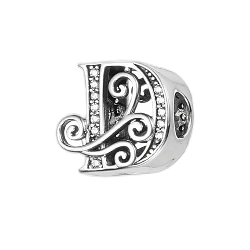 PATIKIL 925 Sterling Silber Buchstabenanhänger, Alphabet D Buchstaben Perlenanhänger Initialbuchstaben für Armbänder Halskette DIY Schmuckgeschenk, Silberton PATIKIL 925 Sterling Silber Buchstabenanhänger, Alphabet D Buchstaben Perlenanhänger Initialbuchstaben für Armbänder Halskette DIY Schmuckgeschenk, Silberton von PATIKIL