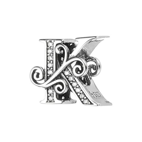 PATIKIL 925 Sterling Silber Buchstabenanhänger, Alphabet K Buchstaben Perlenanhänger Initialbuchstaben für Armbänder Halskette DIY Schmuckgeschenk, Silberton PATIKIL 925 Sterling Silber Buchstabenanhänger, Alphabet K Buchstaben Perlenanhänger Initialbuchstaben für Armbänder Halskette DIY Schmuckgeschenk, Silberton von PATIKIL