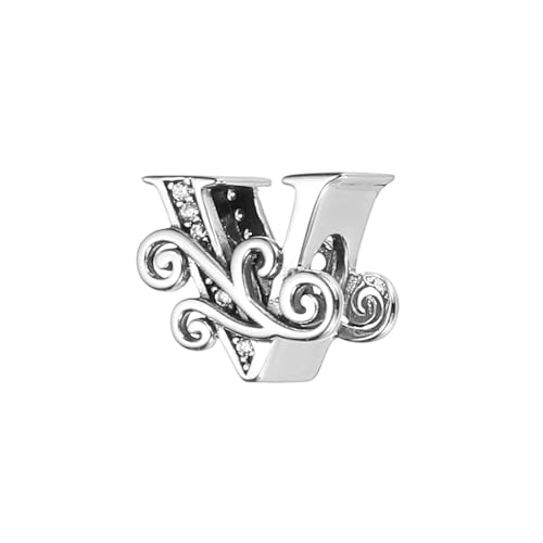 PATIKIL 925 Sterling Silber Buchstabenanhänger, Alphabet V Buchstaben Perlenanhänger Initialbuchstaben für Armbänder Halskette DIY Schmuck Geschenk, Silberton PATIKIL 925 Sterling Silber Buchstabenanhänger, Alphabet V Buchstaben Perlenanhänger Initialbuchstaben für Armbänder Halskette DIY Schmuck Geschenk, Silberton von PATIKIL