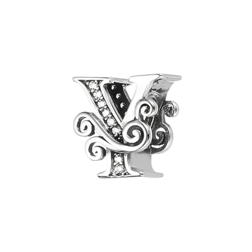 PATIKIL 925 Sterling Silber Buchstabenanhänger, Alphabet Y Buchstaben Perlenanhänger Initialbuchstaben für Armbänder Halskette DIY Schmuckgeschenk, Silberton PATIKIL 925 Sterling Silber Buchstabenanhänger, Alphabet Y Buchstaben Perlenanhänger Initialbuchstaben für Armbänder Halskette DIY Schmuckgeschenk, Silberton von PATIKIL