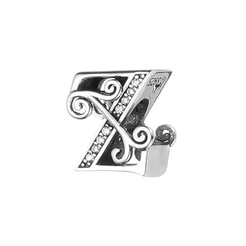 PATIKIL 925 Sterling Silber Buchstabenanhänger, Alphabet Z Buchstaben Perlenanhänger Initialbuchstaben für Armbänder Halskette DIY Schmuck Geschenk, Silberton PATIKIL 925 Sterling Silber Buchstabenanhänger, Alphabet Z Buchstaben Perlenanhänger Initialbuchstaben für Armbänder Halskette DIY Schmuck Geschenk, Silberton von PATIKIL