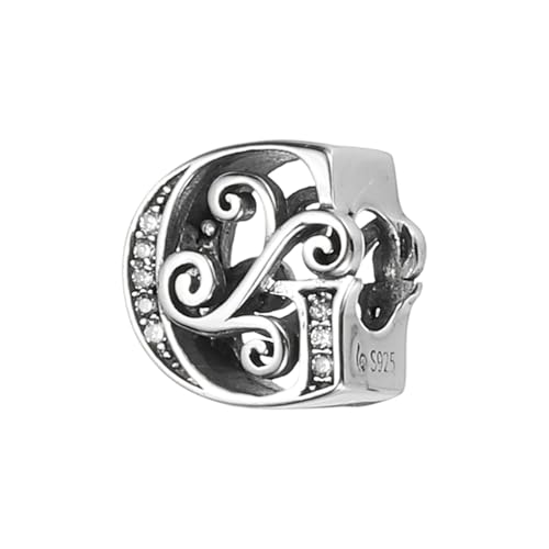 PATIKIL 925 Sterling Silber Buchstabenanhänger, Alphabet g Buchstaben Perlenanhänger Initialbuchstaben für Armbänder Halskette DIY Schmuck Geschenk, Silberton PATIKIL 925 Sterling Silber Buchstabenanhänger, Alphabet g Buchstaben Perlenanhänger Initialbuchstaben für Armbänder Halskette DIY Schmuck Geschenk, Silberton von PATIKIL