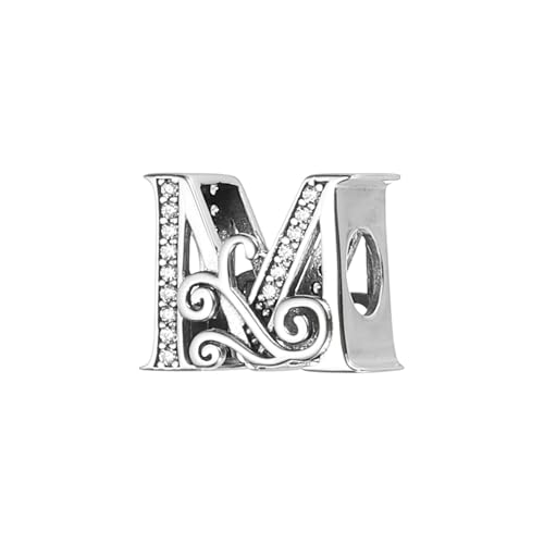 PATIKIL 925 Sterling Silber Buchstabenanhänger, Alphabet m Buchstaben Perlenanhänger Initiale Buchstabenanhänger für Armbänder Halskette DIY Schmuck Geschenk, Silberton PATIKIL 925 Sterling Silber Buchstabenanhänger, Alphabet m Buchstaben Perlenanhänger Initiale Buchstabenanhänger für Armbänder Halskette DIY Schmuck Geschenk, Silberton von PATIKIL
