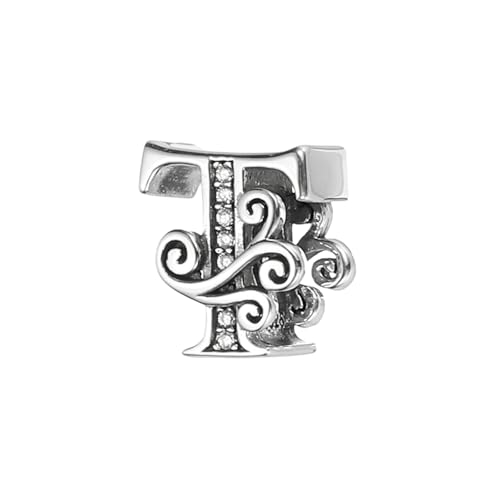PATIKIL 925 Sterling Silber Buchstabenanhänger, Alphabet t Buchstaben Perlenanhänger Initialbuchstaben für Armbänder Halskette DIY Schmuck Geschenk, Silberton PATIKIL 925 Sterling Silber Buchstabenanhänger, Alphabet t Buchstaben Perlenanhänger Initialbuchstaben für Armbänder Halskette DIY Schmuck Geschenk, Silberton von PATIKIL