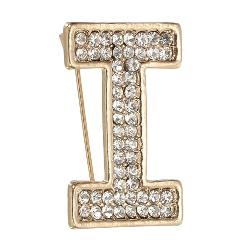 PATIKIL Anfangsbuchstabe Brosche Anstecknadel Buchstabe I Strass Broschen Und Anstecknadeln Für Frauen Männer Als Schmuck Geschenke Basteln Kleidung Gold von PATIKIL