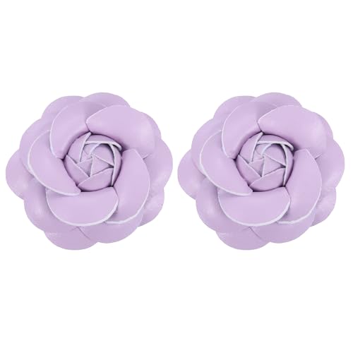 PATIKIL Blumen Haarspangen, 2er Pack Kamelien Haarnadeln Blumen Broschen Pin Handgefertigte Lederblumen Brosche für Damen Braut Frauen Hut Kleid Hemd, Lila PATIKIL Blumen Haarspangen, 2er Pack Kamelien Haarnadeln Blumen Broschen Pin Handgefertigte Lederblumen Brosche für Damen Braut Frauen Hut Kleid Hemd, Lila von PATIKIL